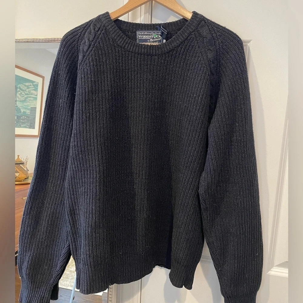 Woodstock by Bernard Vintage Wool Blend Rib Knit Sweater